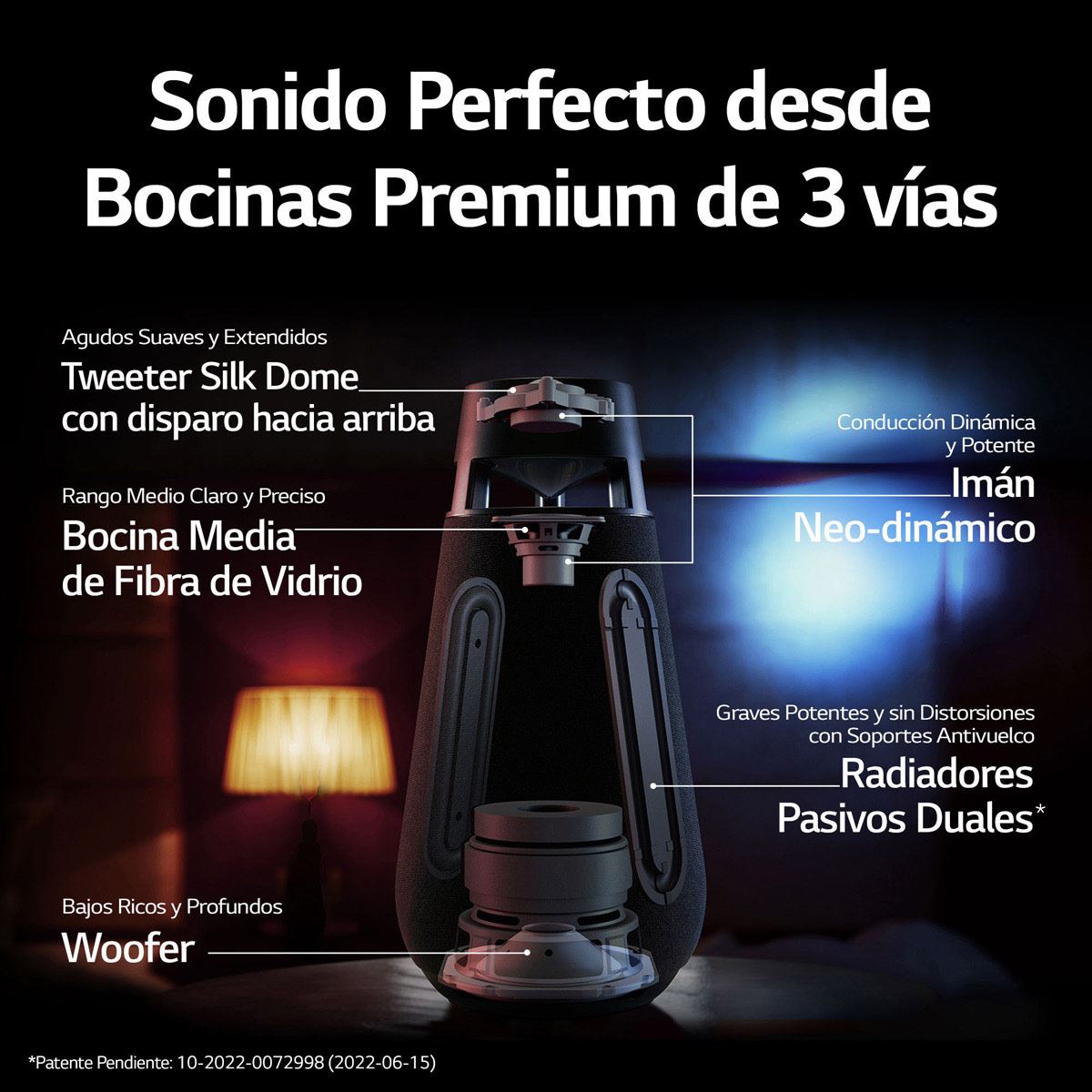 Bocina LG XBOOM 360 X03 negra