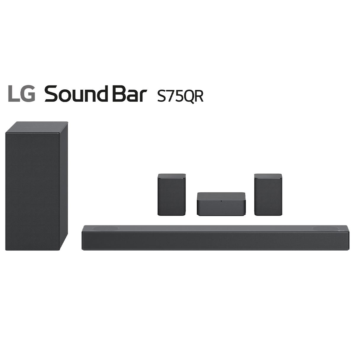 Barra de Sonido LG S75Q, Tecnología de sonido Meridian, Modo Compartir TV  Sound y Modo control soundbar, Audio de alta resolución Hi-Res - S75Q