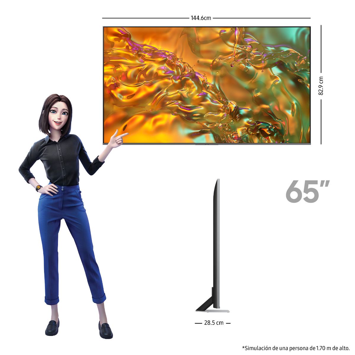 Pantalla Samsung 65 Pulgadas QLED QN65Q80DAF