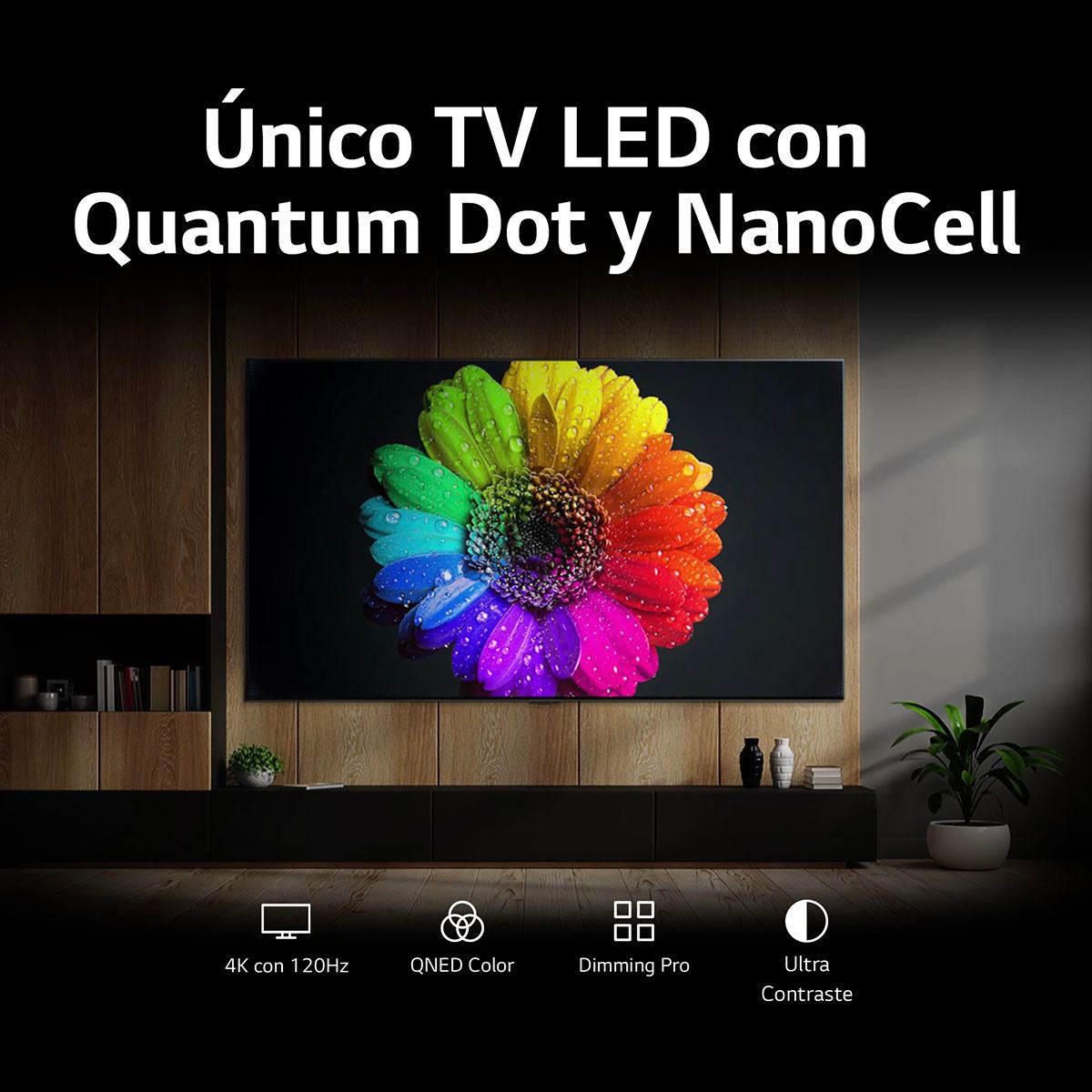 Pantalla LG 55 pulgadas 4K QNED 55QNED80SRA