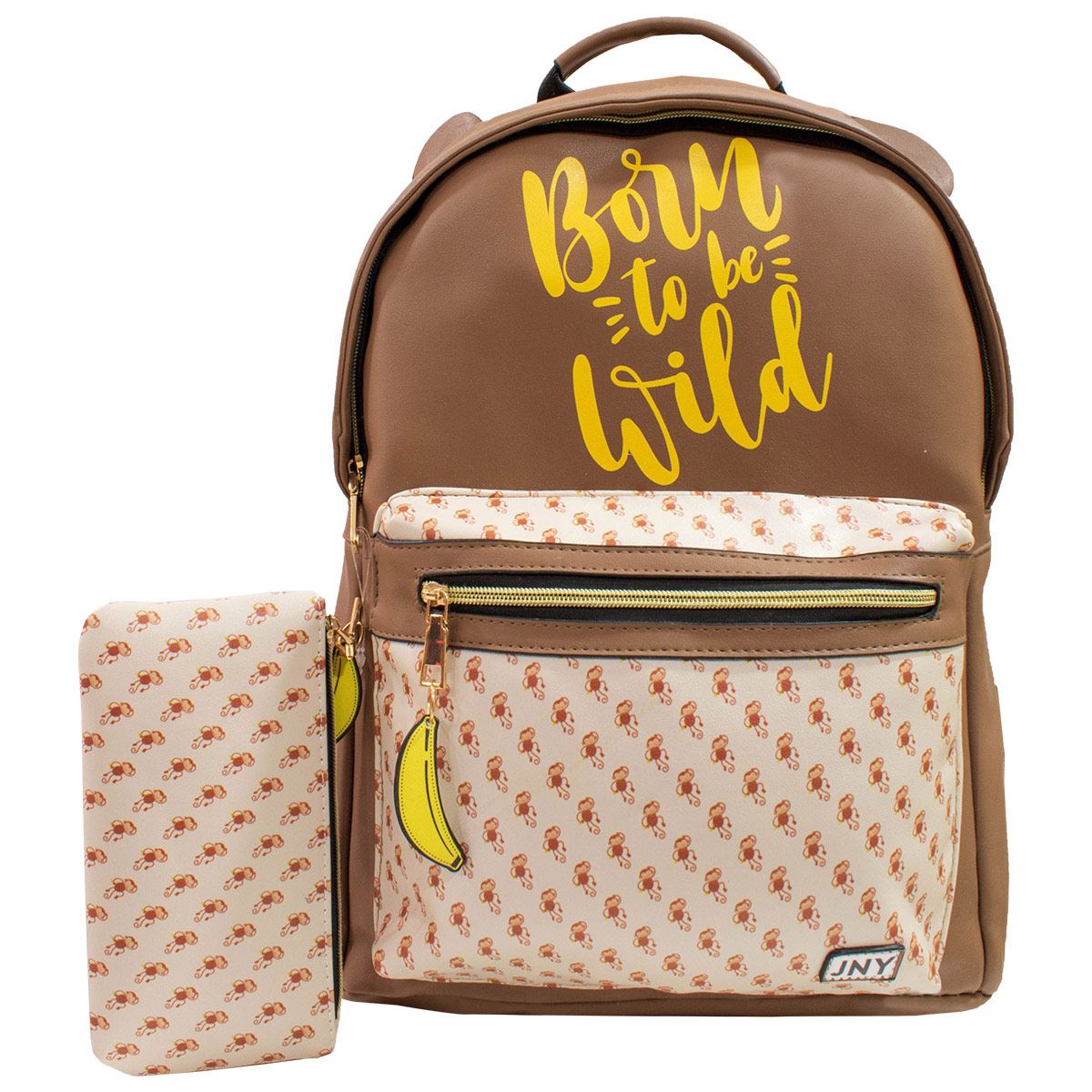 Back Pack  Changuito Con Estuche JNY Café / Beige A01186