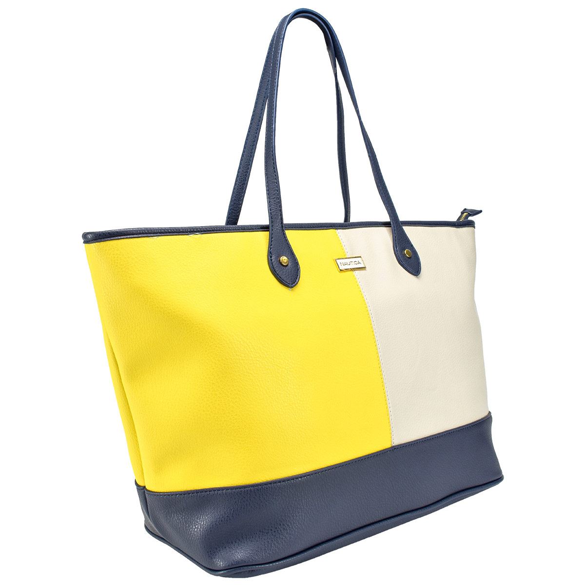 Bolso Tote Nautica Amarillo/ Blanco