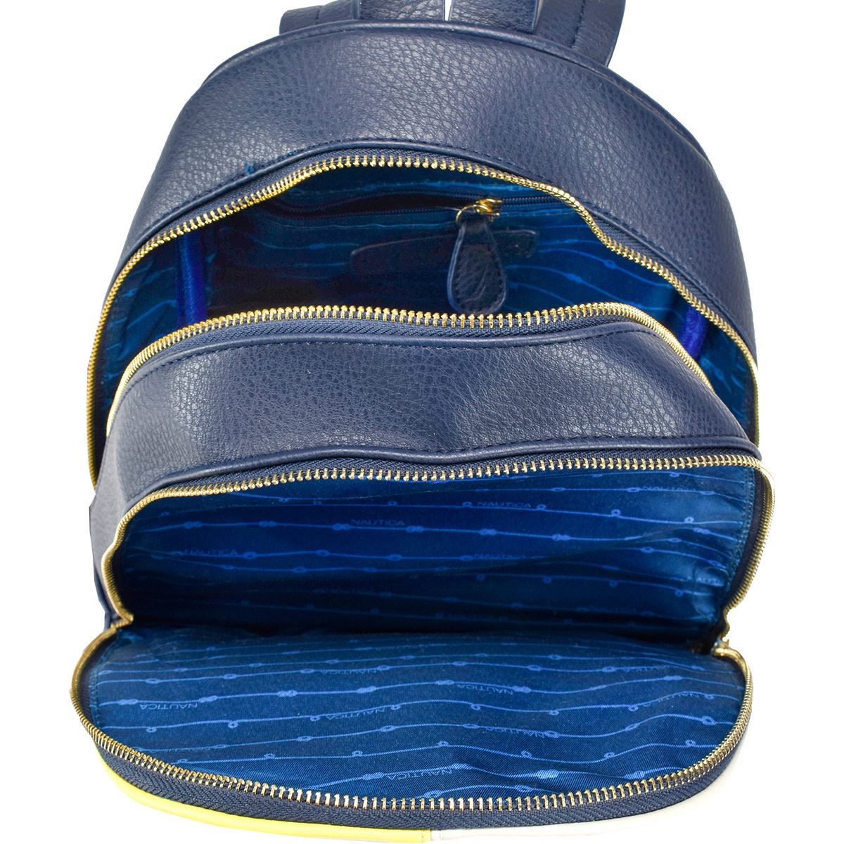 Bolso Back Pack Nautica Amarillo/ Blanco
