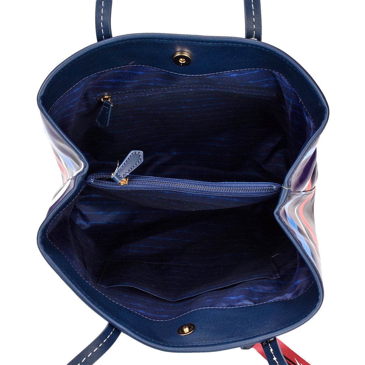 Bolso tote Nautica azul/rojo a02467