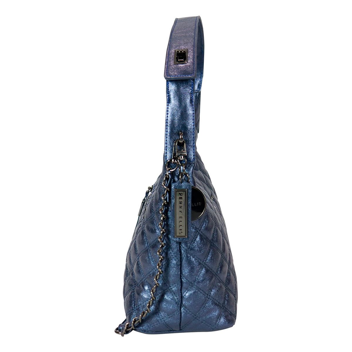 Bolsa estilo Hobo marca Perry Ellis color azul marino modelo A10152