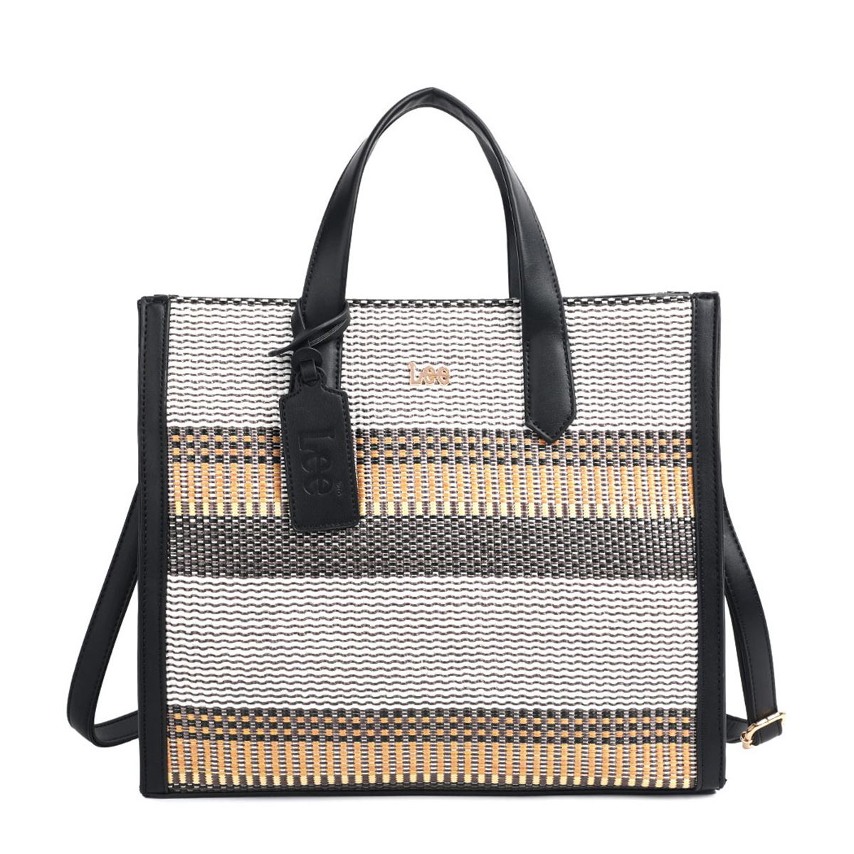 Bolsa estilo Shopper Bag con print de colores y detalles en negro marca Lee modelo A10691