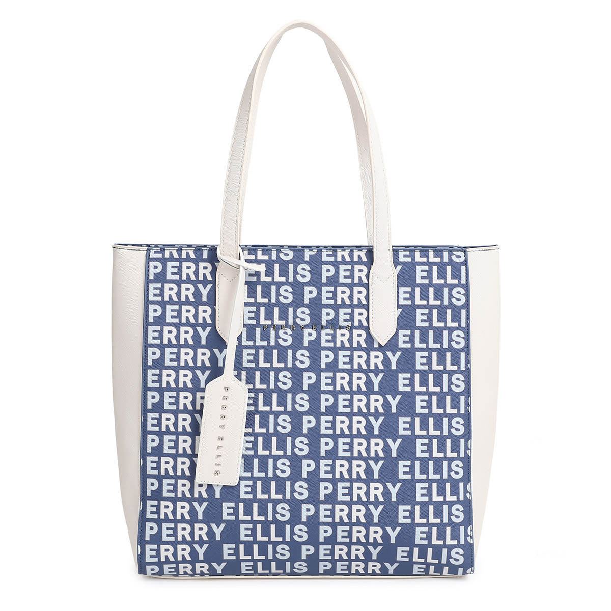 Bolsa Tote Perry Ellis color print marino para Mujer