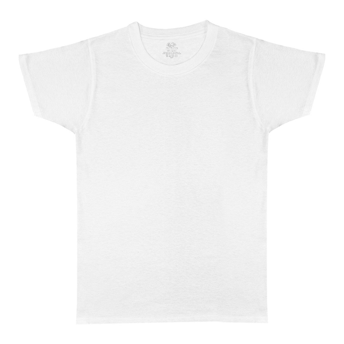 Playera Fruit of the Loom Premium en cuello redondo blanco extra-grande
