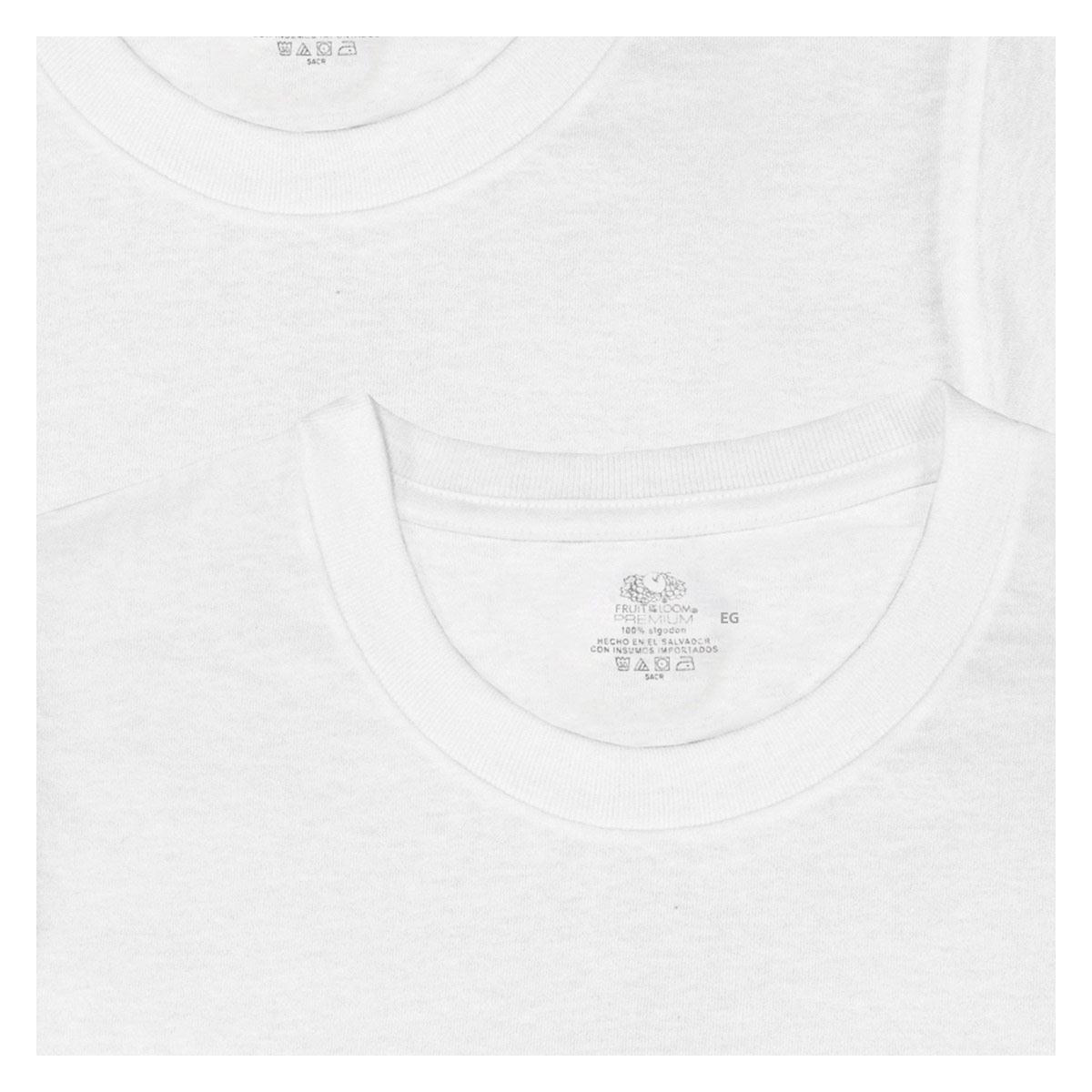 Playera Fruit of the Loom Premium en cuello redondo blanco extra-grande