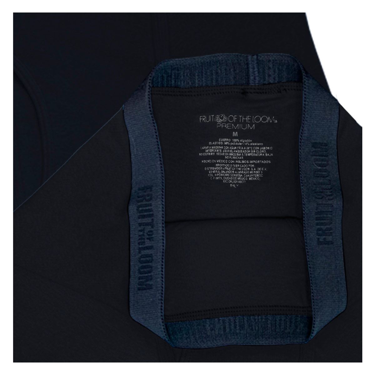 Bóxer ajustado Premium Fruit of the Loom negro talla mediana