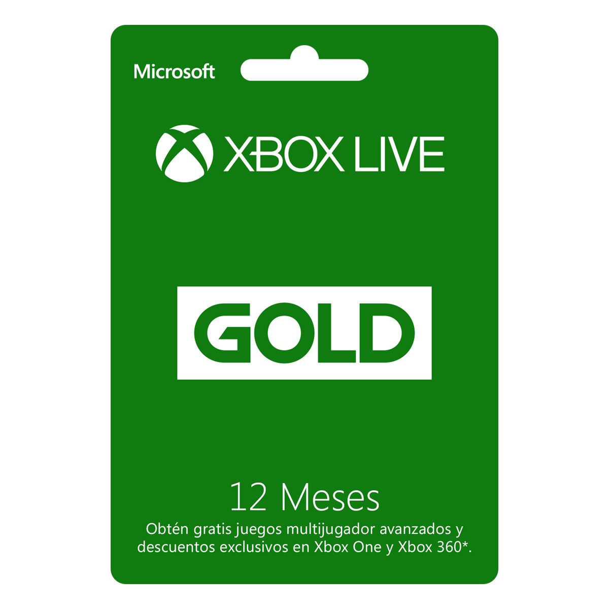 Tarjeta Xbox Live 12 Meses N.E.