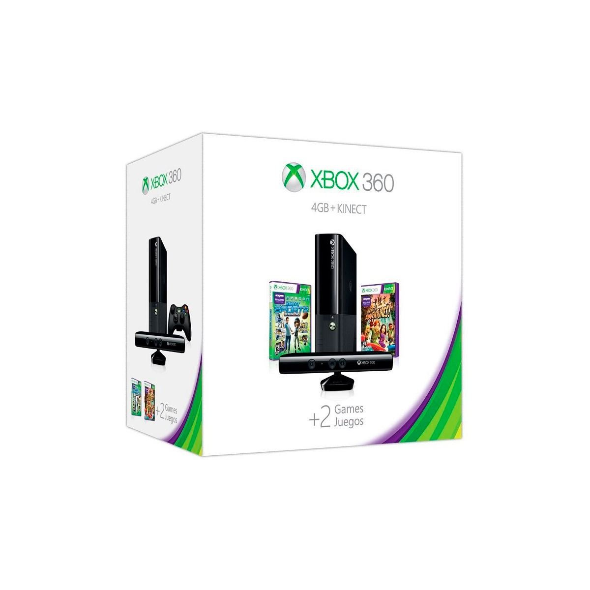 Consola Xbox 360 4gb Kinect + 2 juegos
