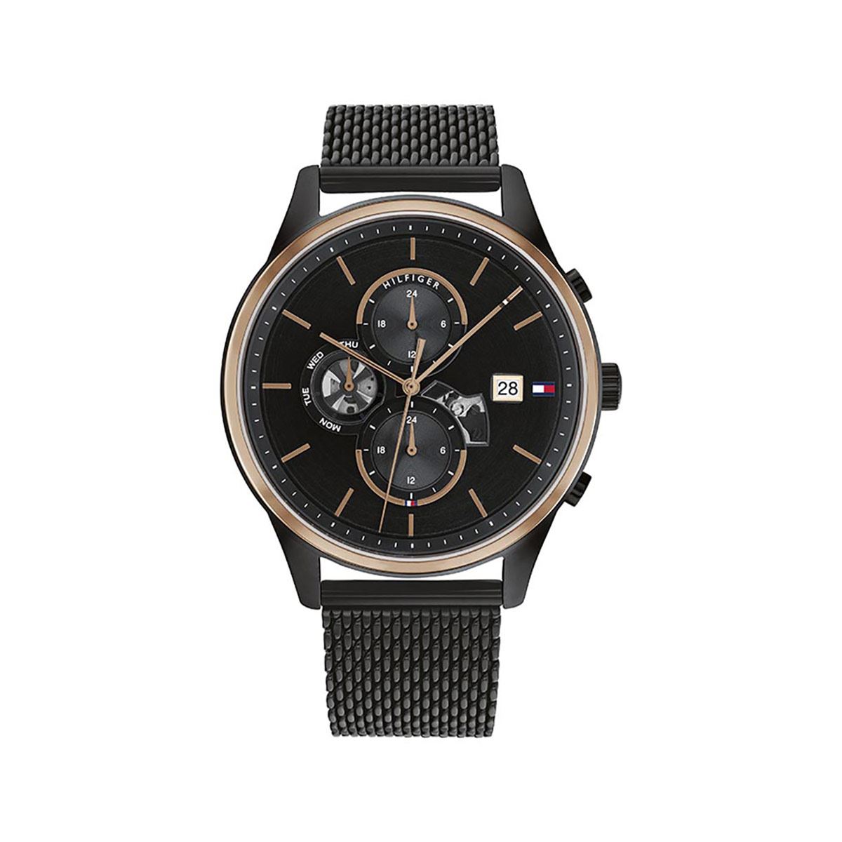 Reloj Tommy para caballero acero inoxidable negro 1710505