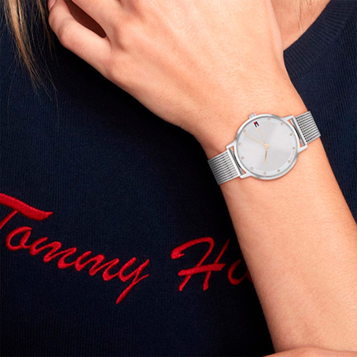 Reloj plateado para dama 1782665 Tommy Hilfiger