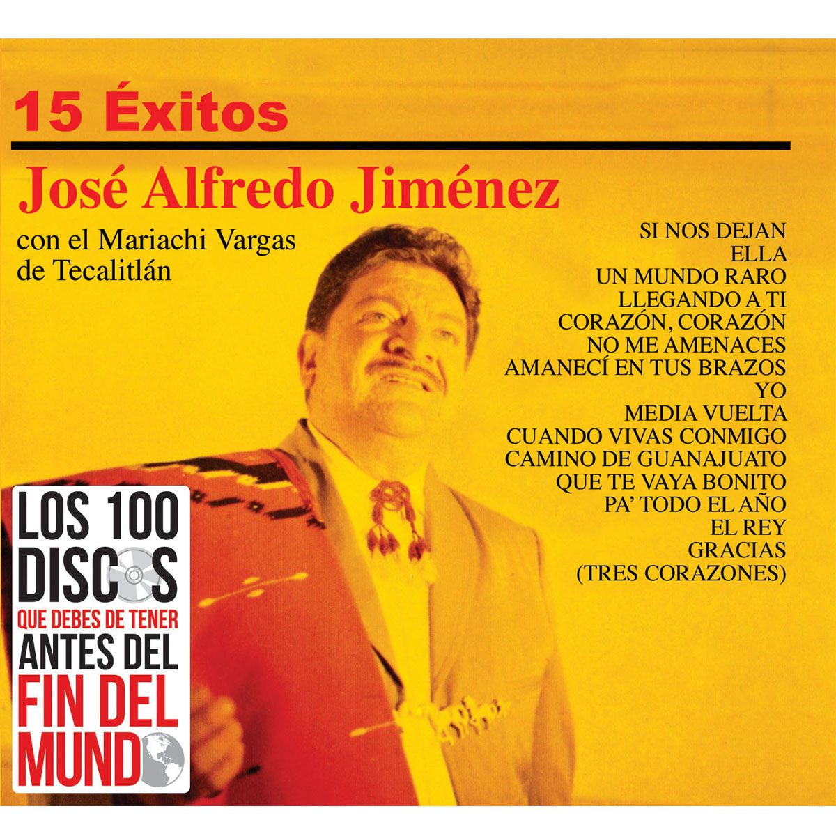Serie Oro 15 Éxitos De José Alfredo Jiménez