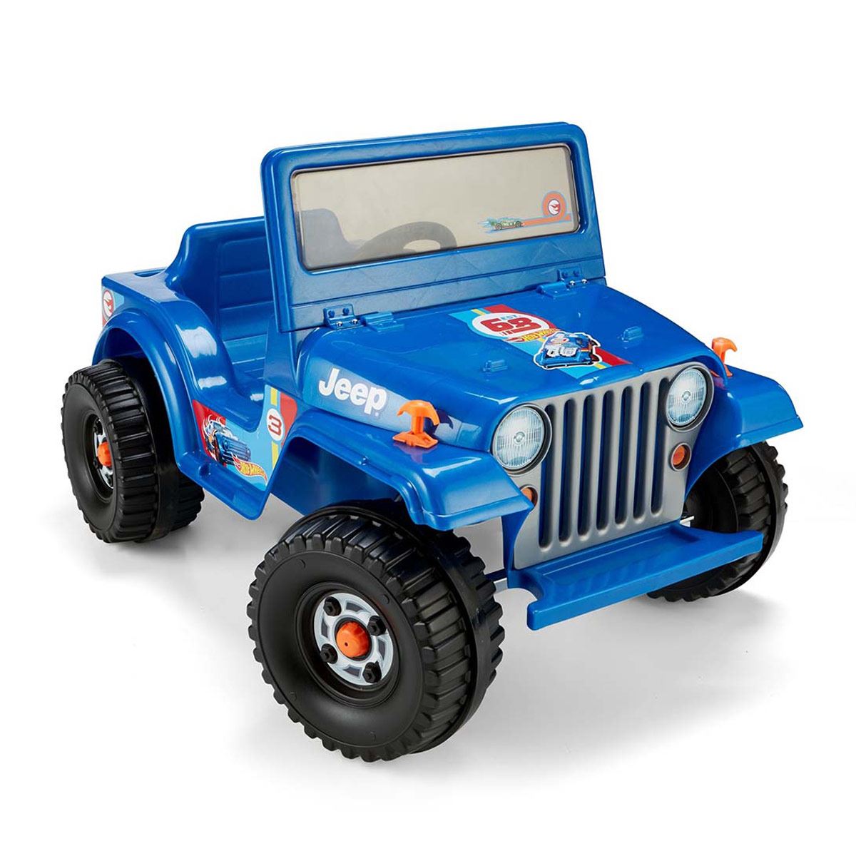 Fisher-Price Power Wheels, Hot Wheels Jeep Wrangler, Vehículo Montable para niños de 18 meses en adelante