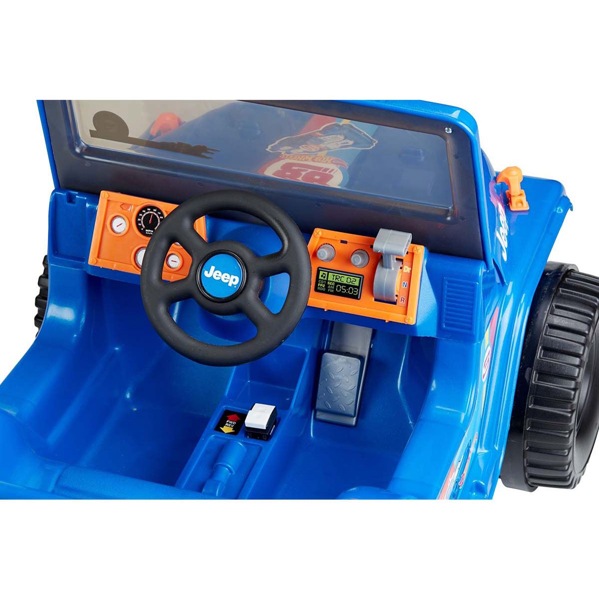 Fisher-Price Power Wheels, Hot Wheels Jeep Wrangler, Vehículo Montable para niños de 18 meses en adelante