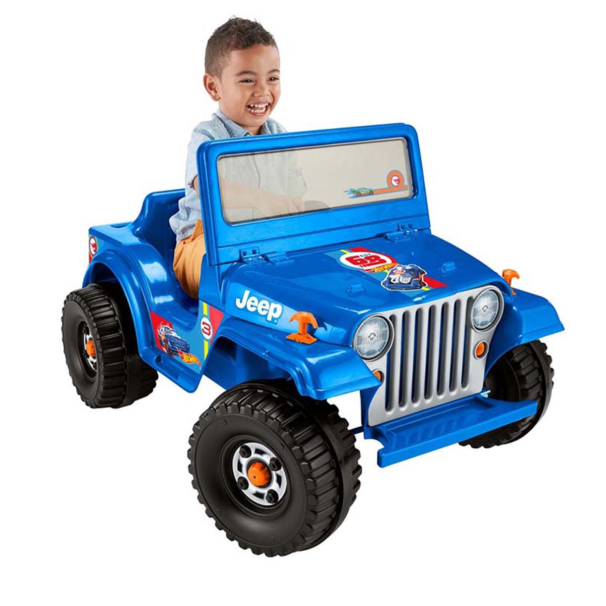 Fisher-Price Power Wheels, Hot Wheels Jeep Wrangler, Vehículo Montable para niños de 18 meses en adelante
