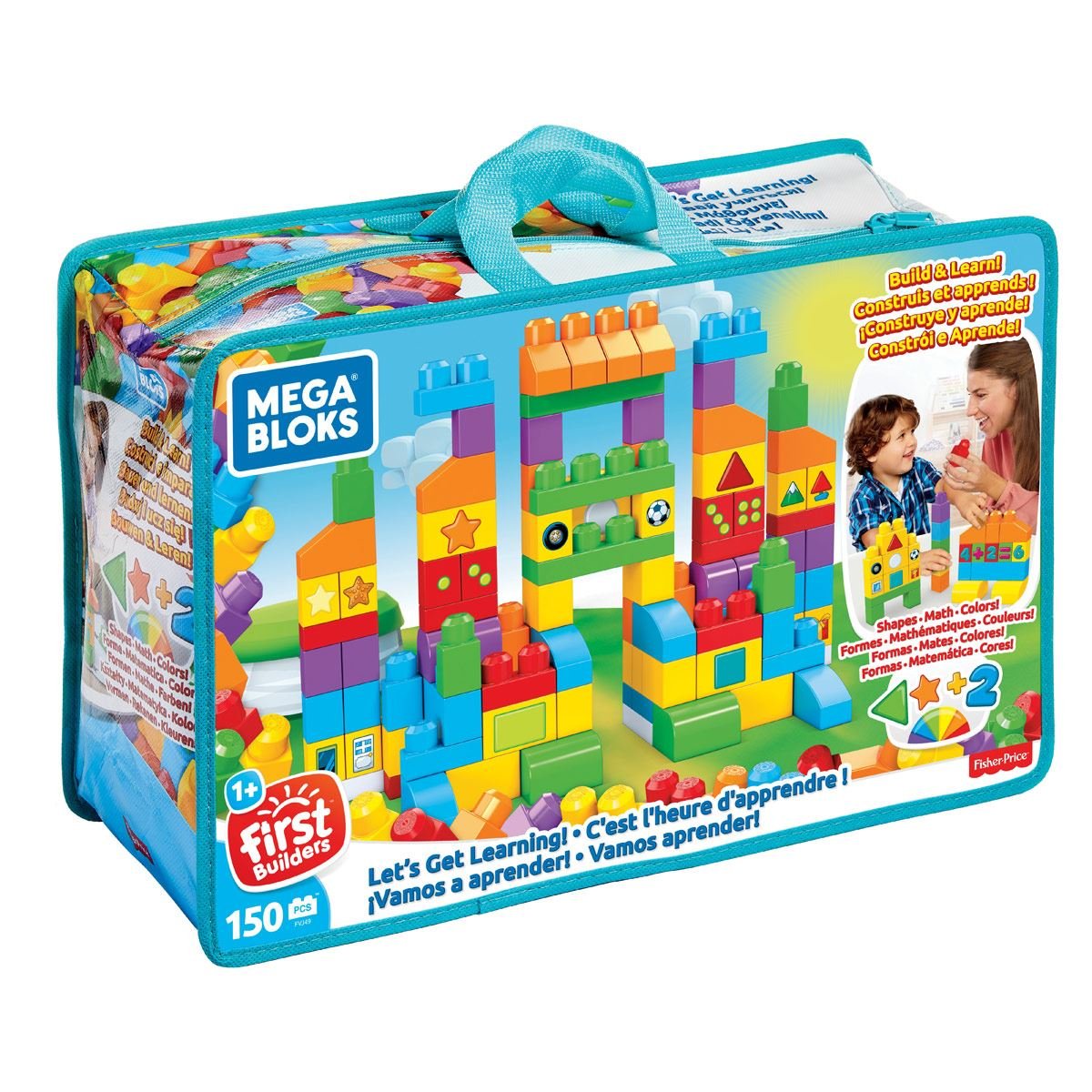 Mega Bloks Bolsa para Construir de Aprendizaje (150 Piezas)