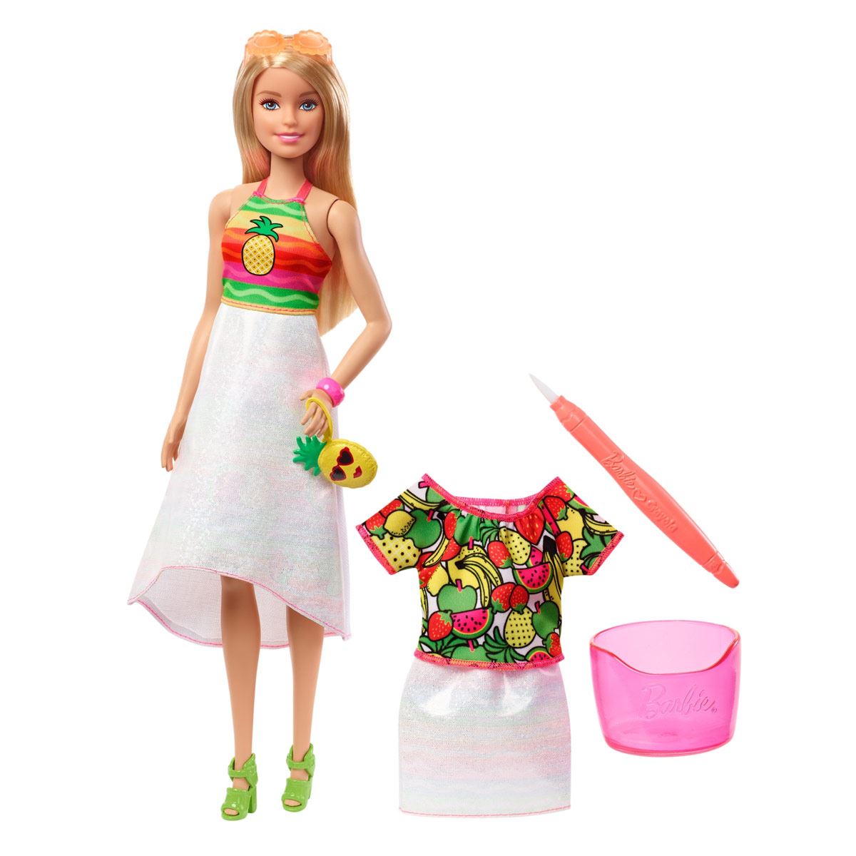 Hola Inolvidable sentido común Barbie Fashion Muñeca + Crayola Sorpresa de Frutas