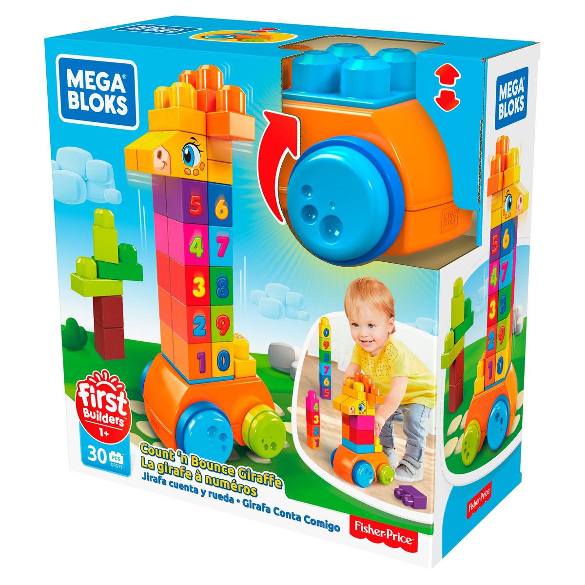 Construcción Infantil y Preescolar Jirafa de Bloques Mega Bloks
