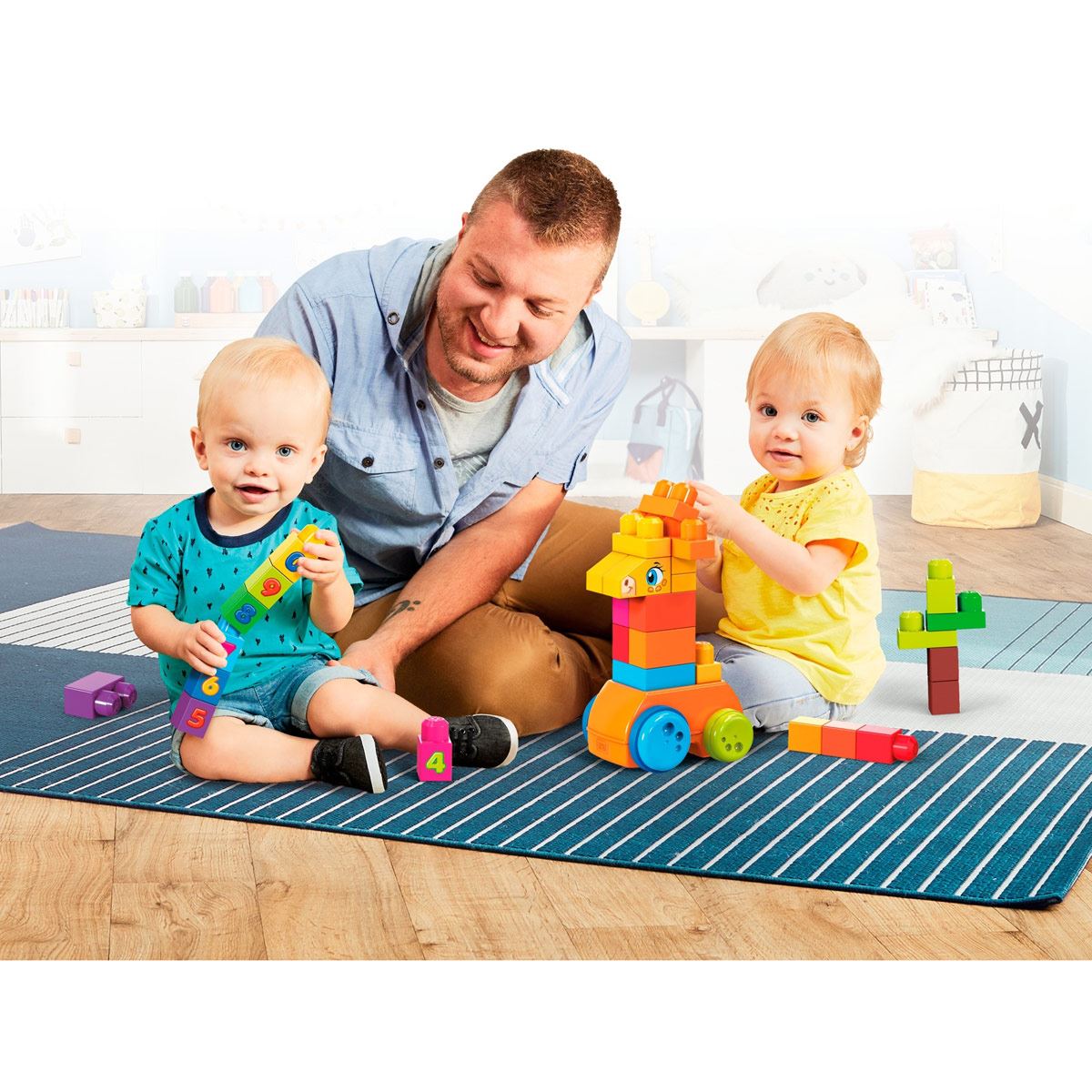 Construcción Infantil y Preescolar Jirafa de Bloques Mega Bloks