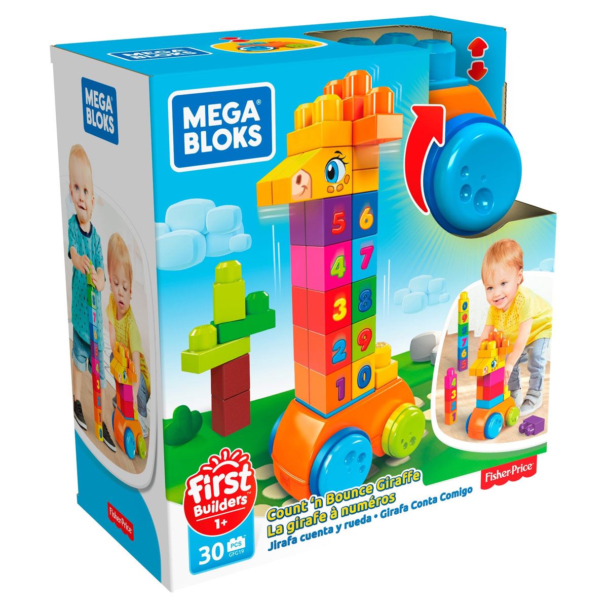 Construcción Infantil y Preescolar Jirafa de Bloques Mega Bloks