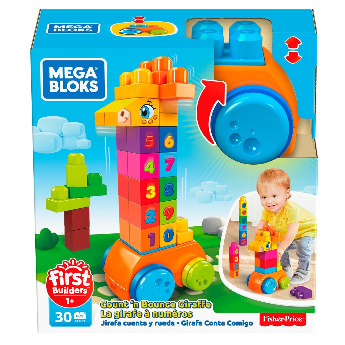 Construcción Infantil y Preescolar Jirafa de Bloques Mega Bloks