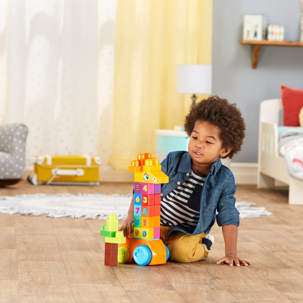 Construcción Infantil y Preescolar Jirafa de Bloques Mega Bloks