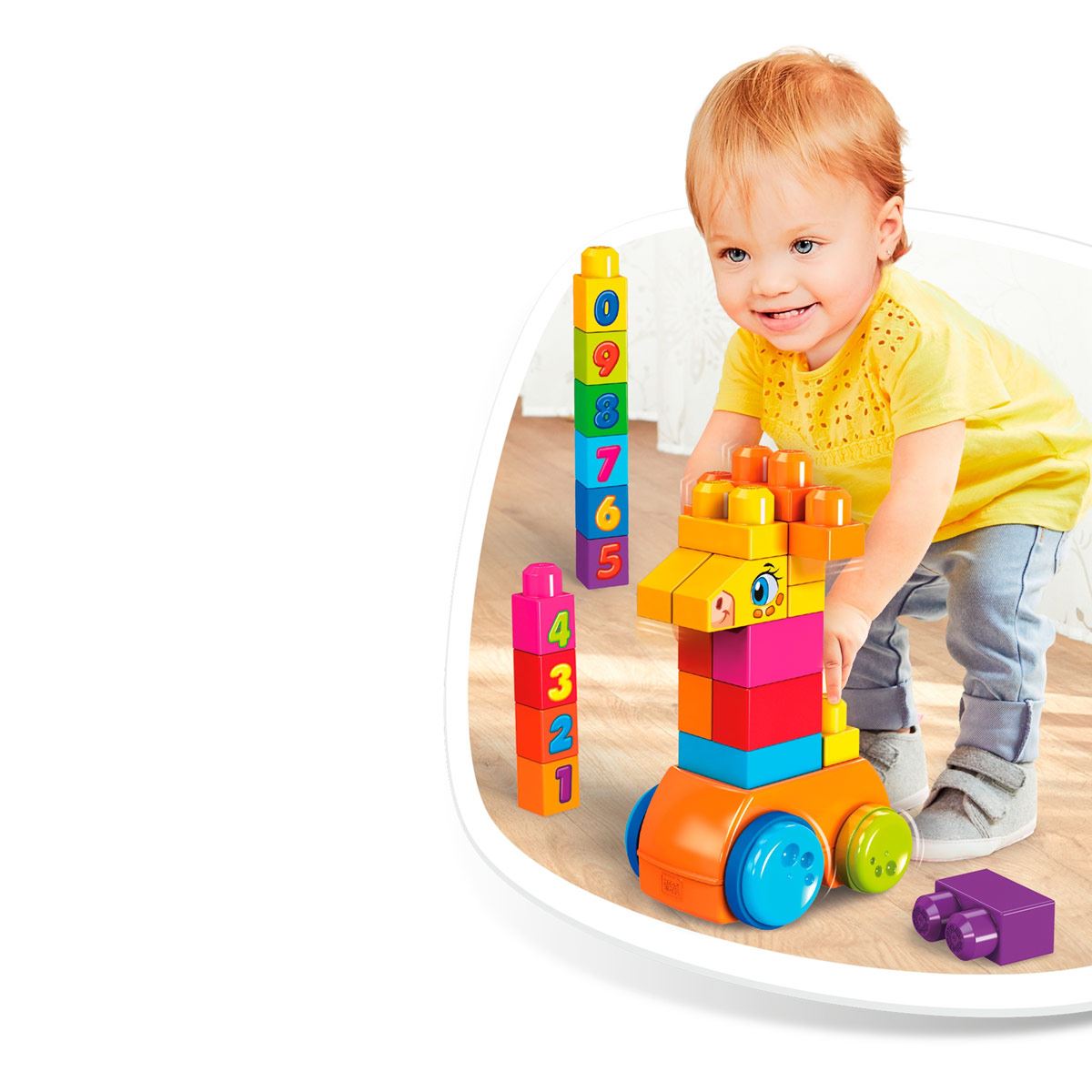 Construcción Infantil y Preescolar Jirafa de Bloques Mega Bloks