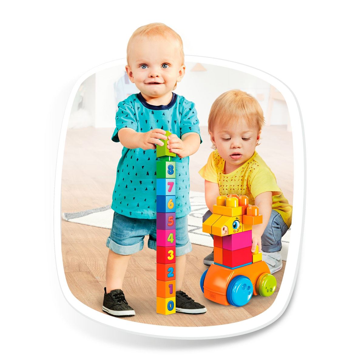 Construcción Infantil y Preescolar Jirafa de Bloques Mega Bloks