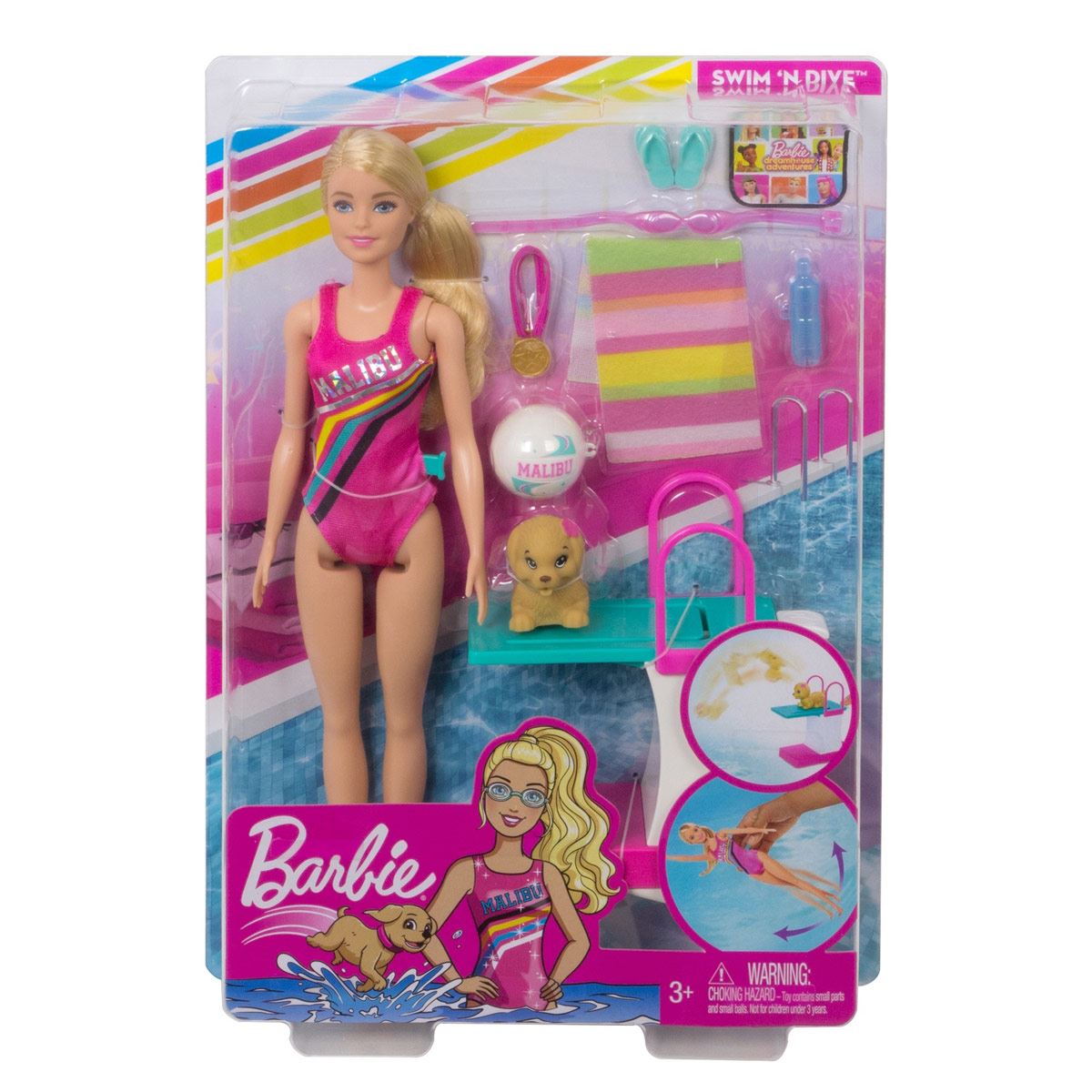 Barbie Dreamhouse Adventures Muñeca Nadadora con Accesorios