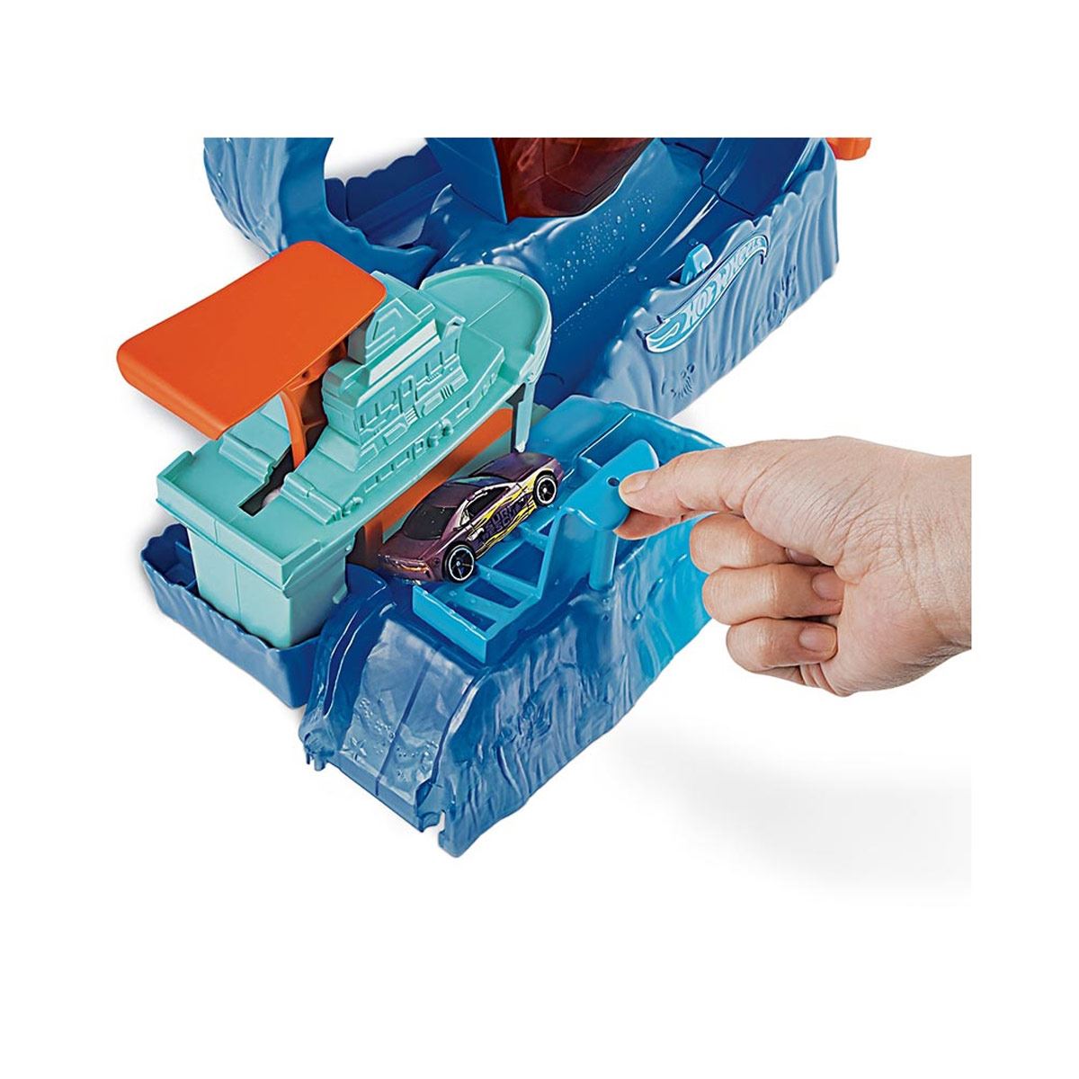 Pista de Juguete Hot Wheels Robo Tiburón City
