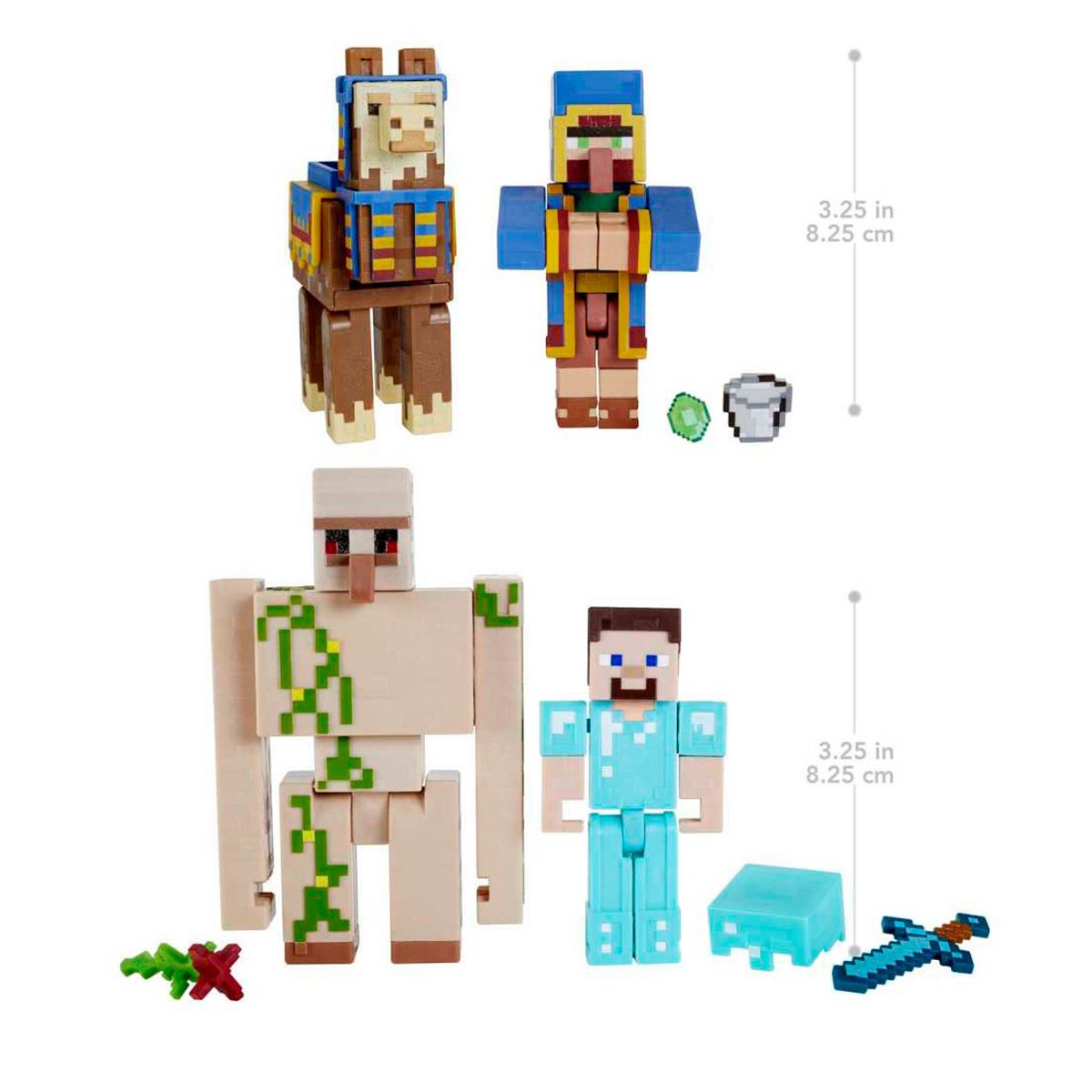 Pack 2 Figuras 3.25" Minecraft