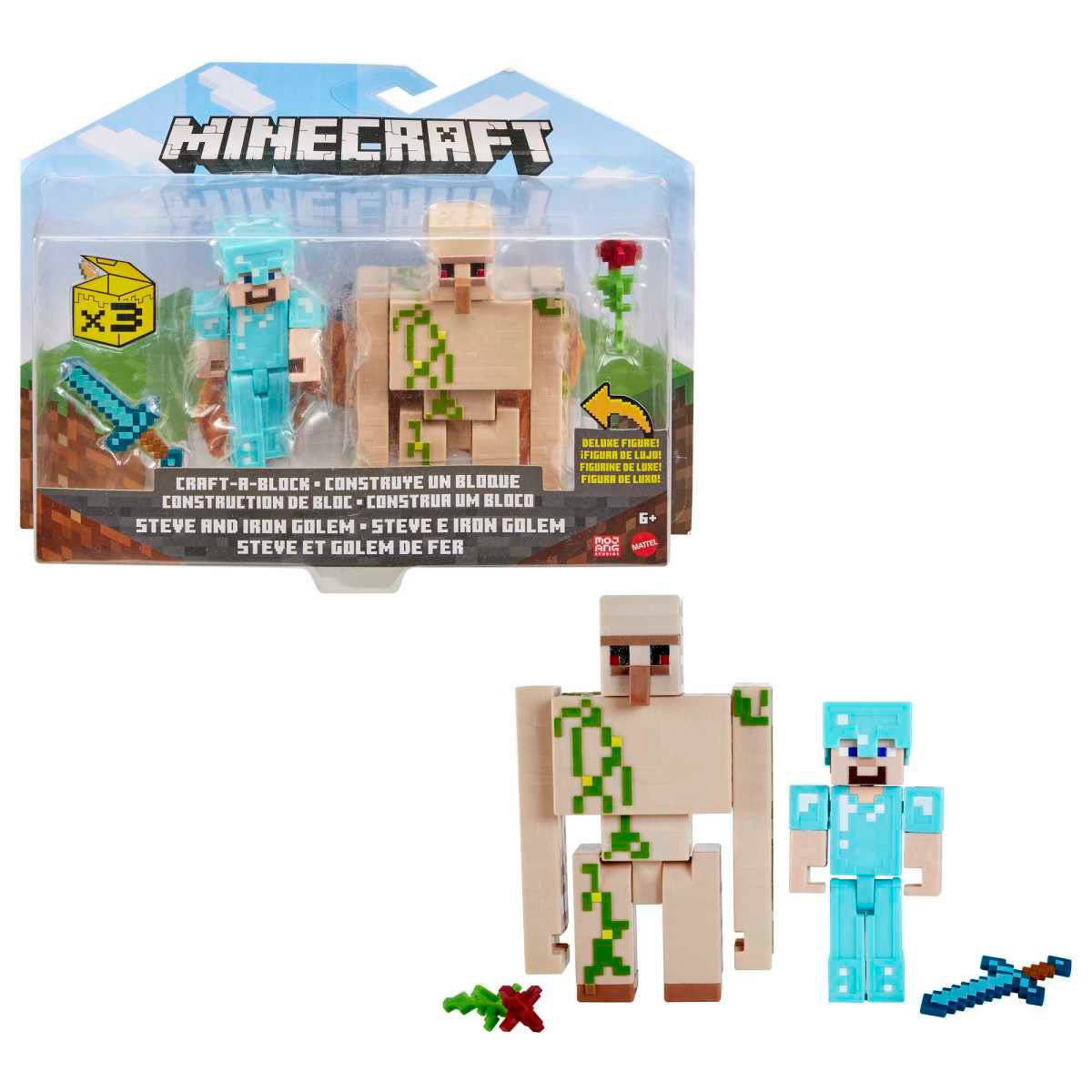 Pack 2 Figuras 3.25" Minecraft