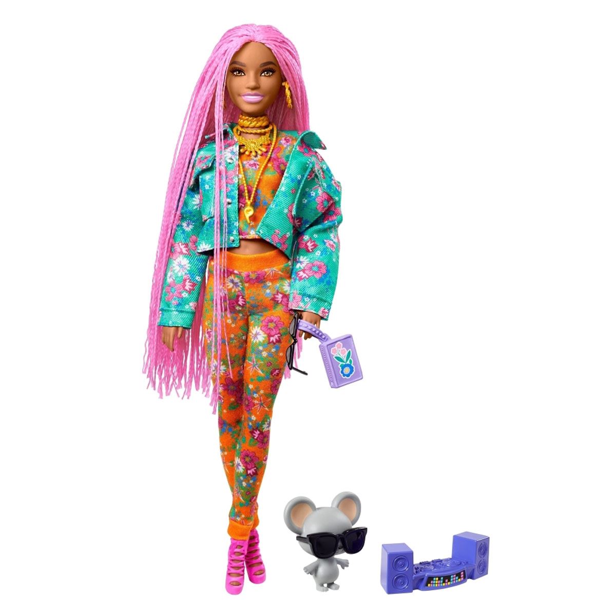 Barbie Fashionista, Barbie Extra Cabello Rosa, Muñeca