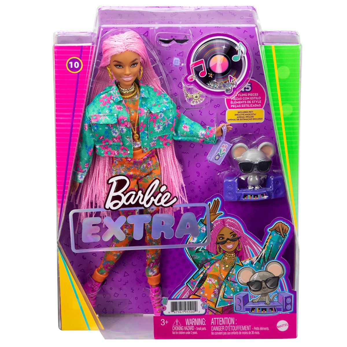 Barbie Fashionista, Barbie Extra Cabello Rosa, Muñeca