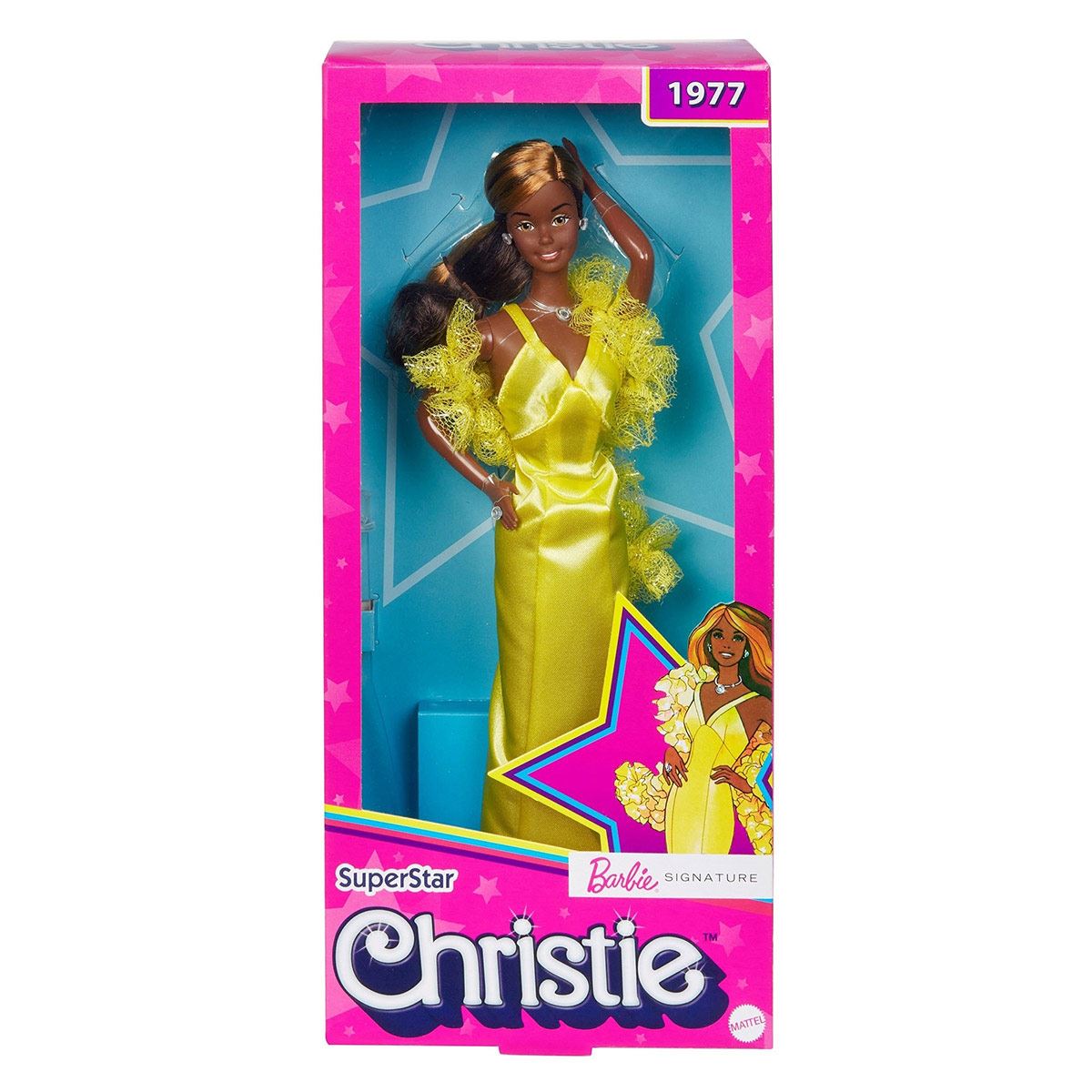 Barbie Collector, Barbie Superestrella Christie Repro, Muñecas para niñas de 6 años en adelante