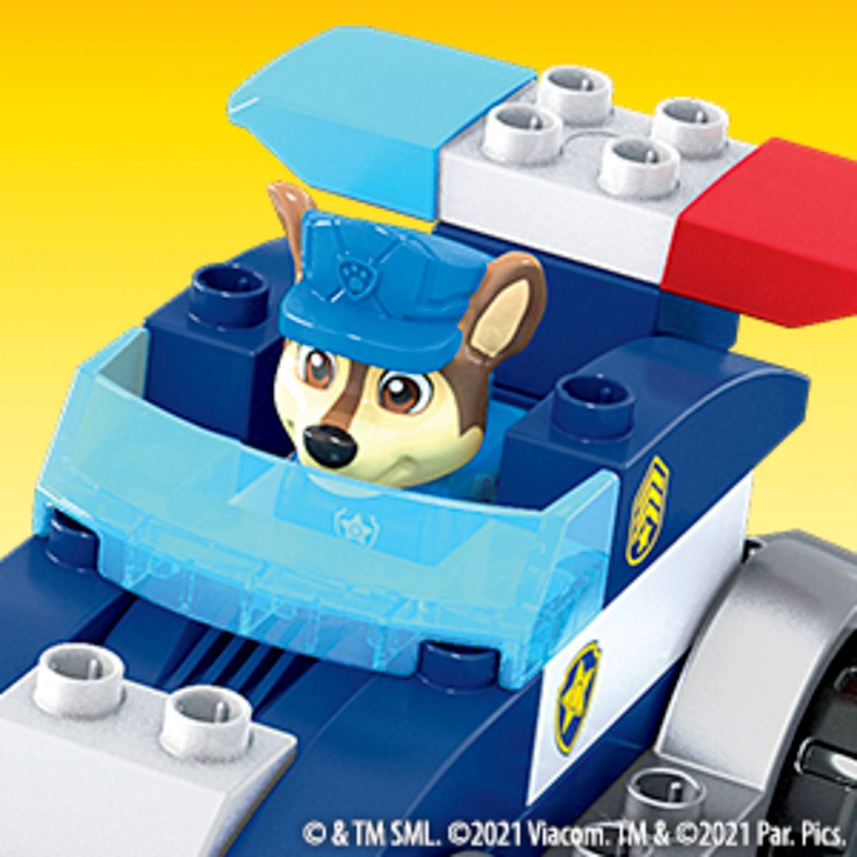 Mega Bloks Paw Patrol, Auto de Policía de Chase, Juguete de construcción