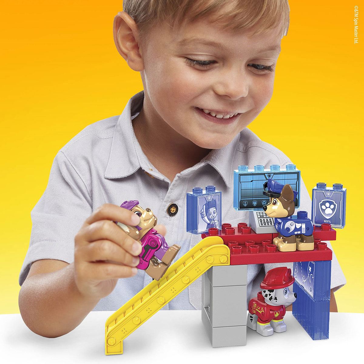 Mega Bloks Paw Patrol, Auto de Policía de Chase, Juguete de construcción