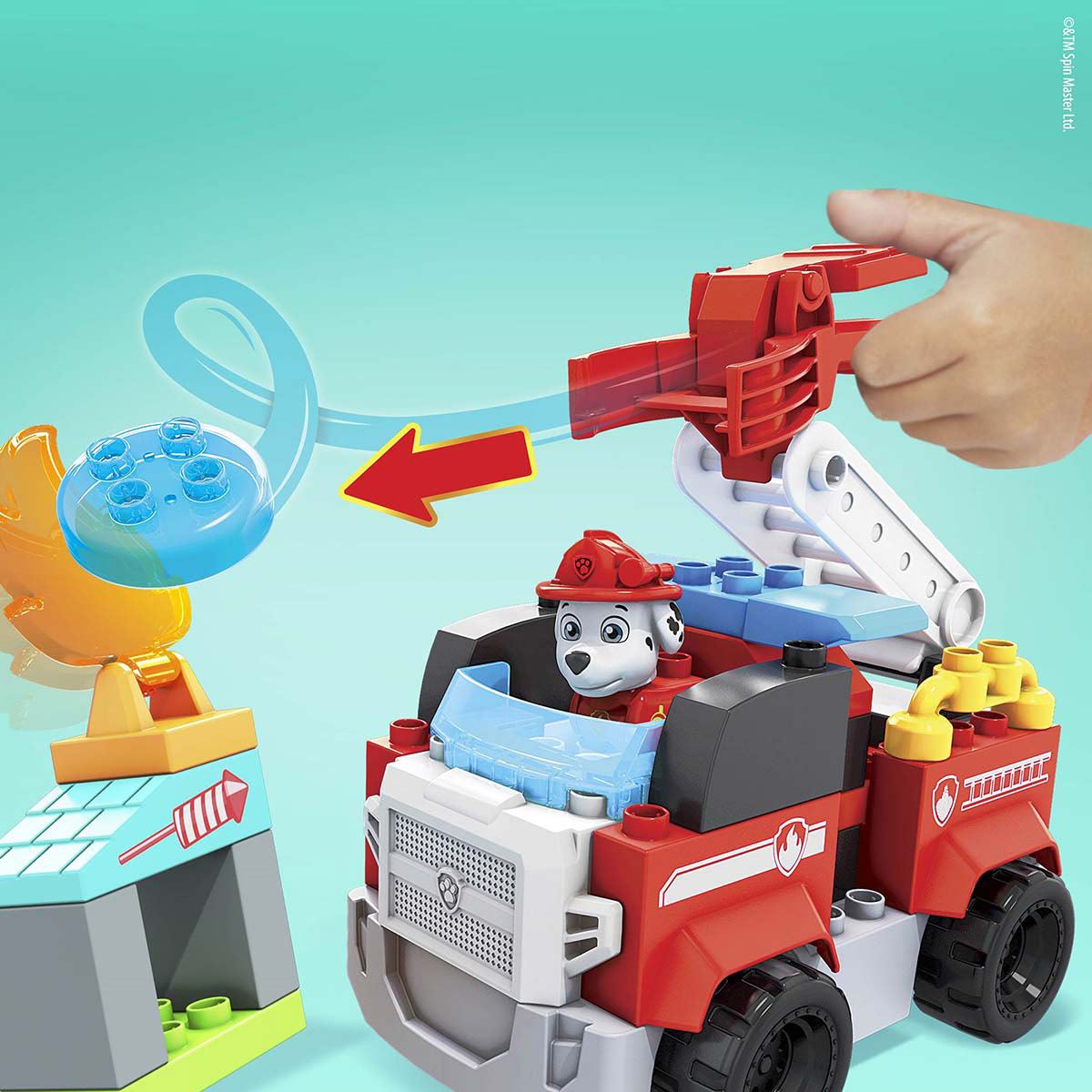 Mega Bloks Paw Patrol Camión de Bomberos de Marshall