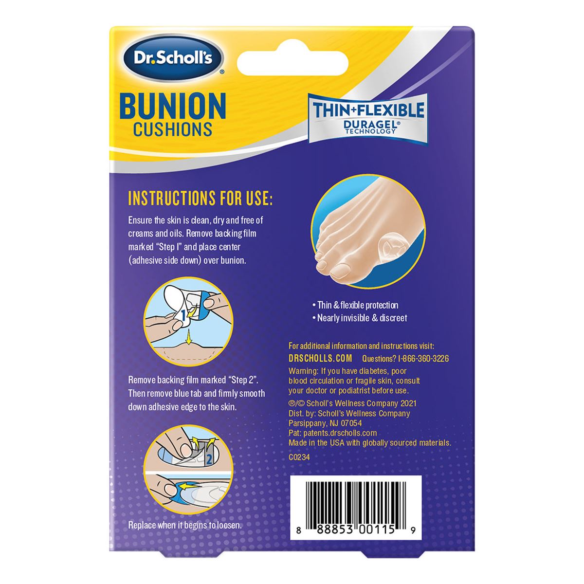 Parche para Juanetes 5 pzs Dr Scholls