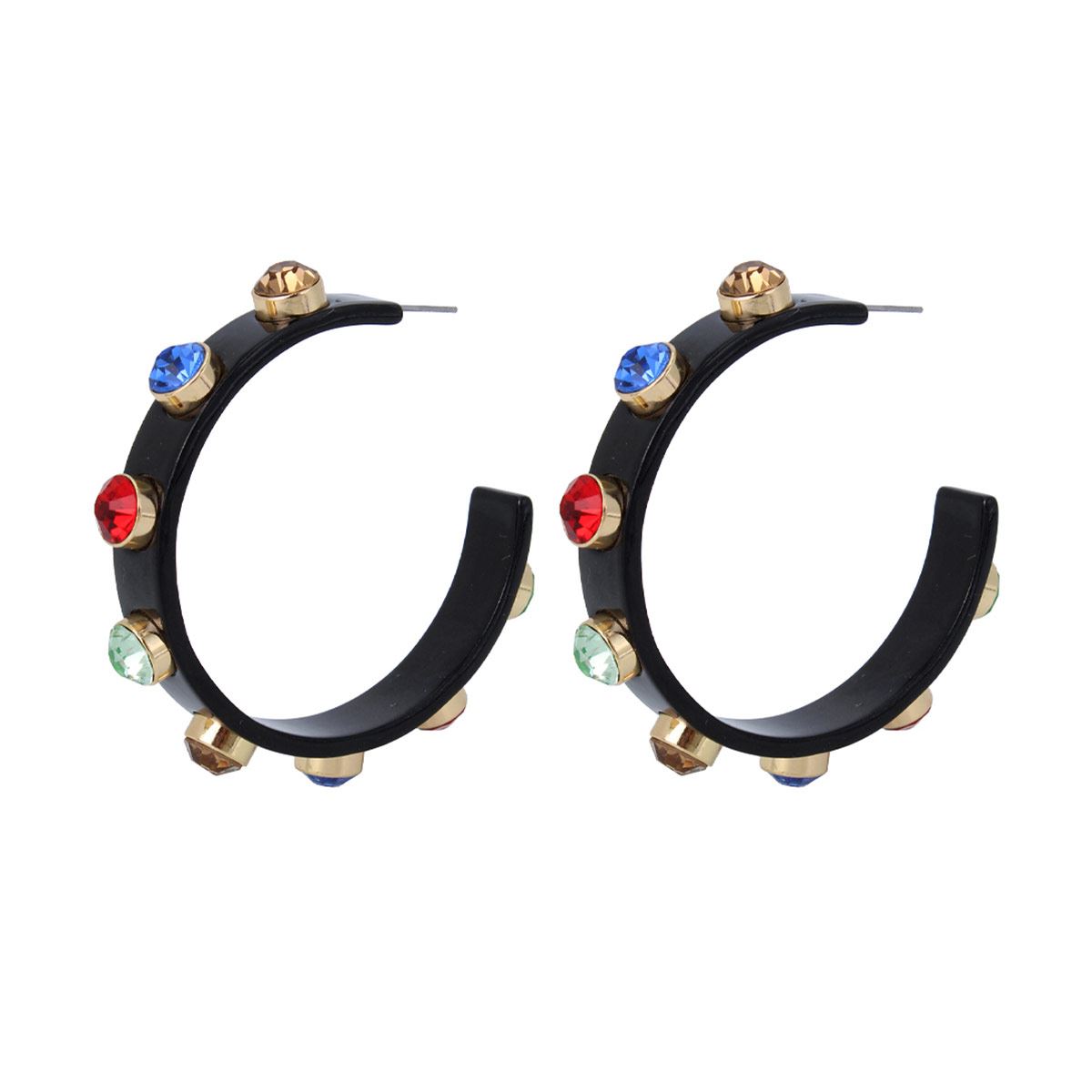 Aretes de Acero Negro tipo  arracada STEVE MADDEN