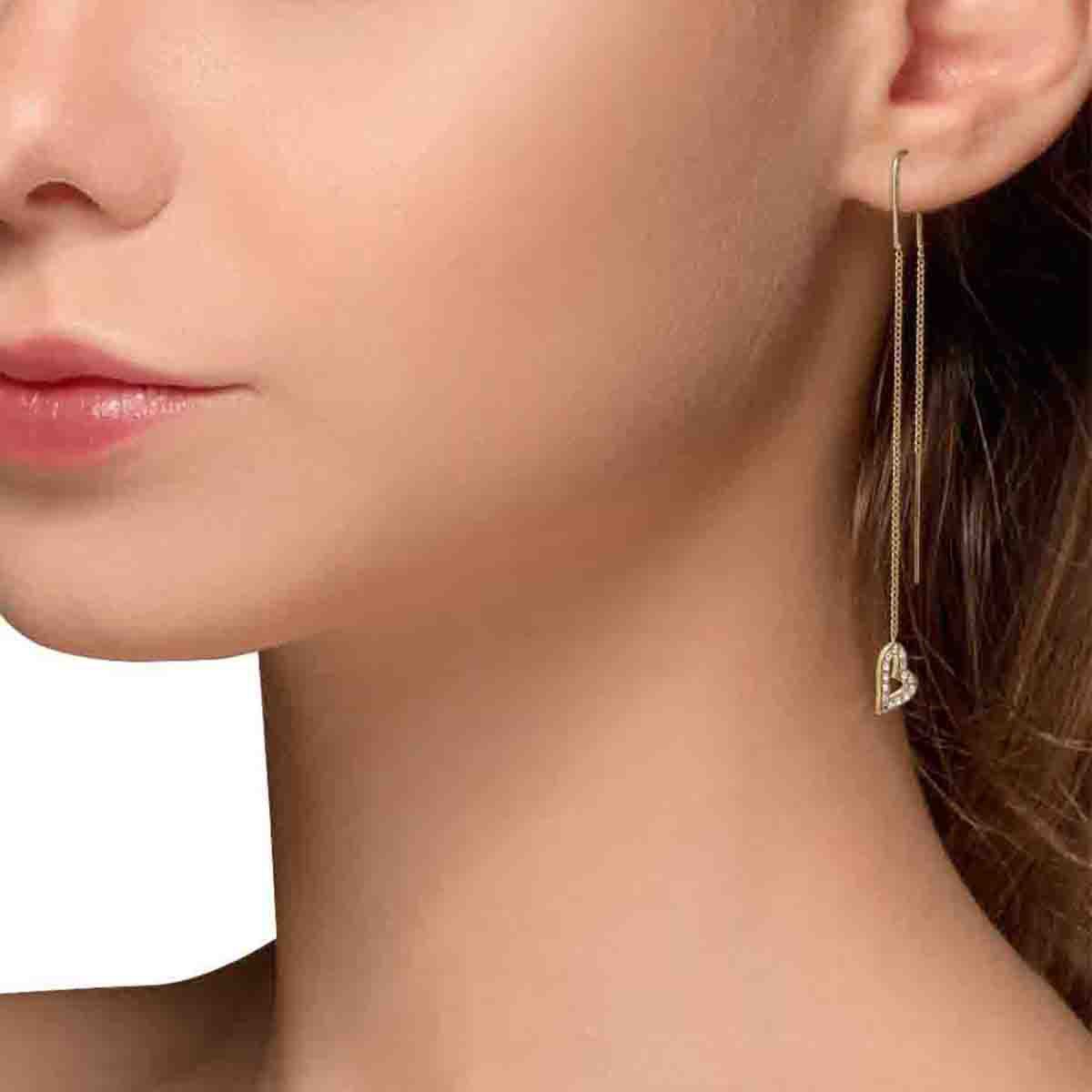 Aretes de Acero Dorado tipo  anzuelo STEVE MADDEN