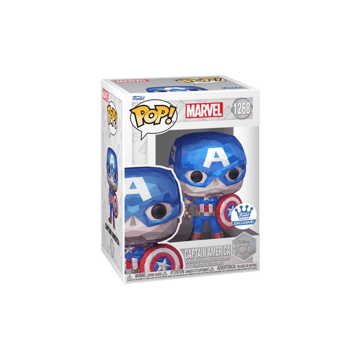 Funko Pop Marvel Disney 100 Capitán América Facetado Exclusivo Funko Shop
