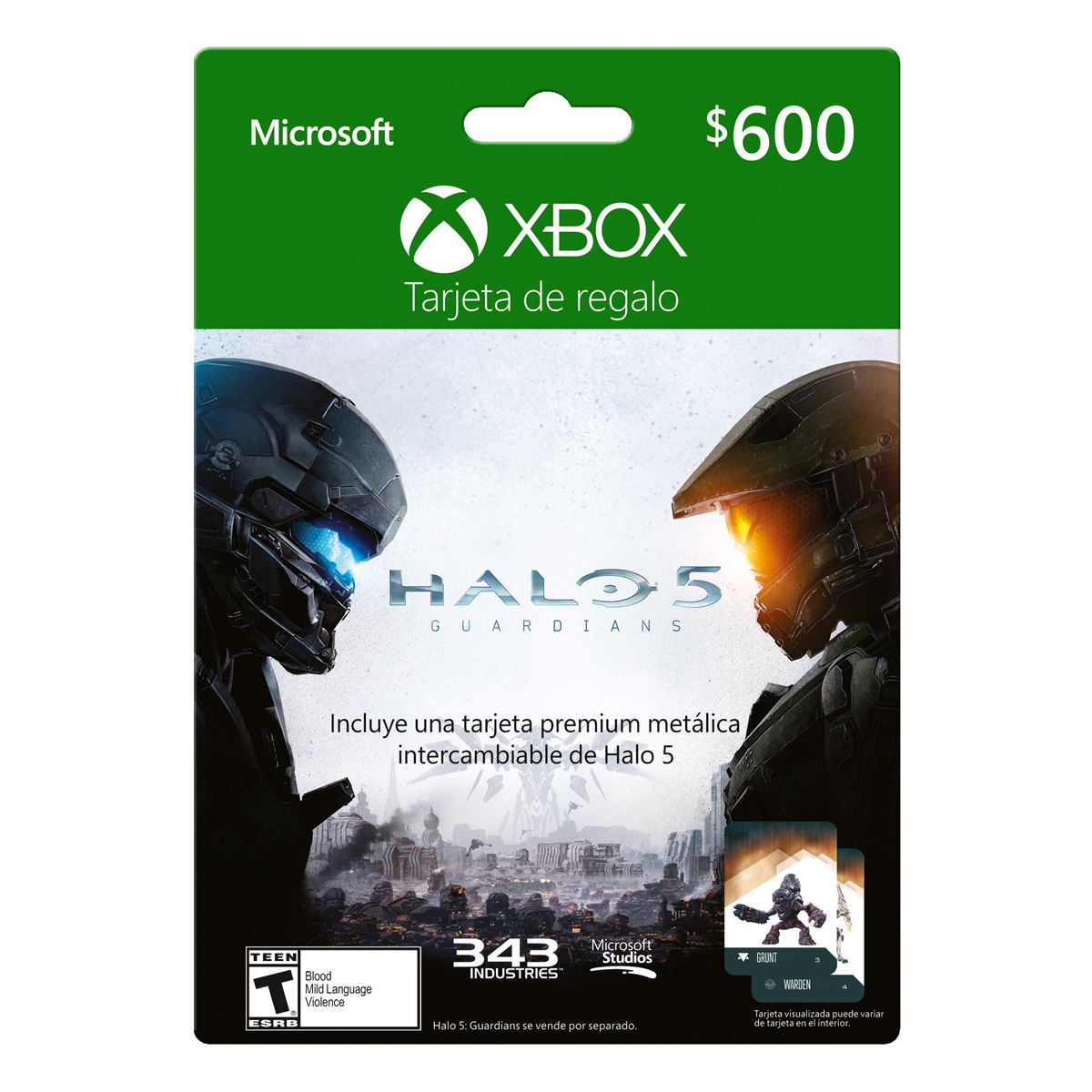 Tarjeta Xbox 600 Halo 5