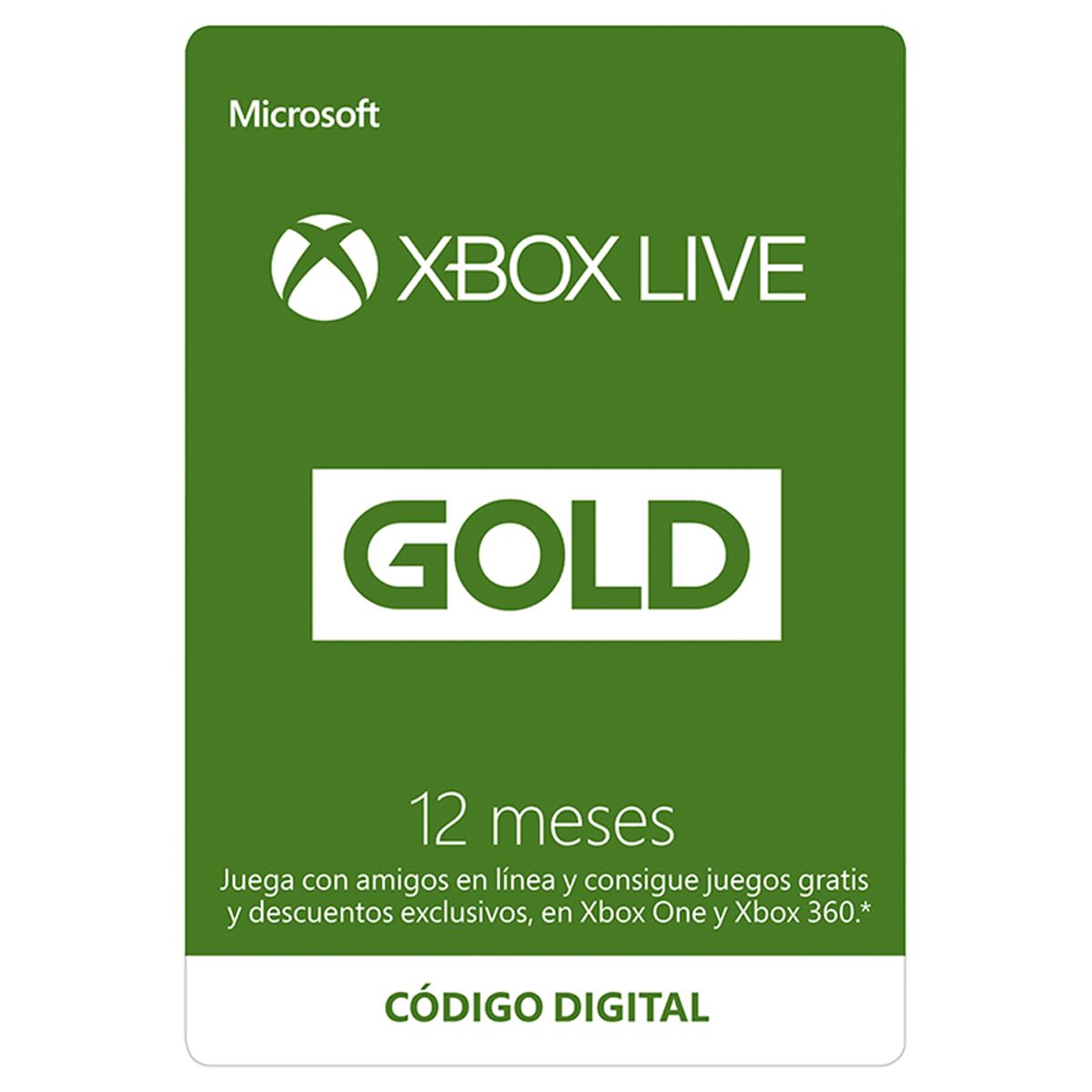 Esd Xbox Live 12 Mes Gold Mx