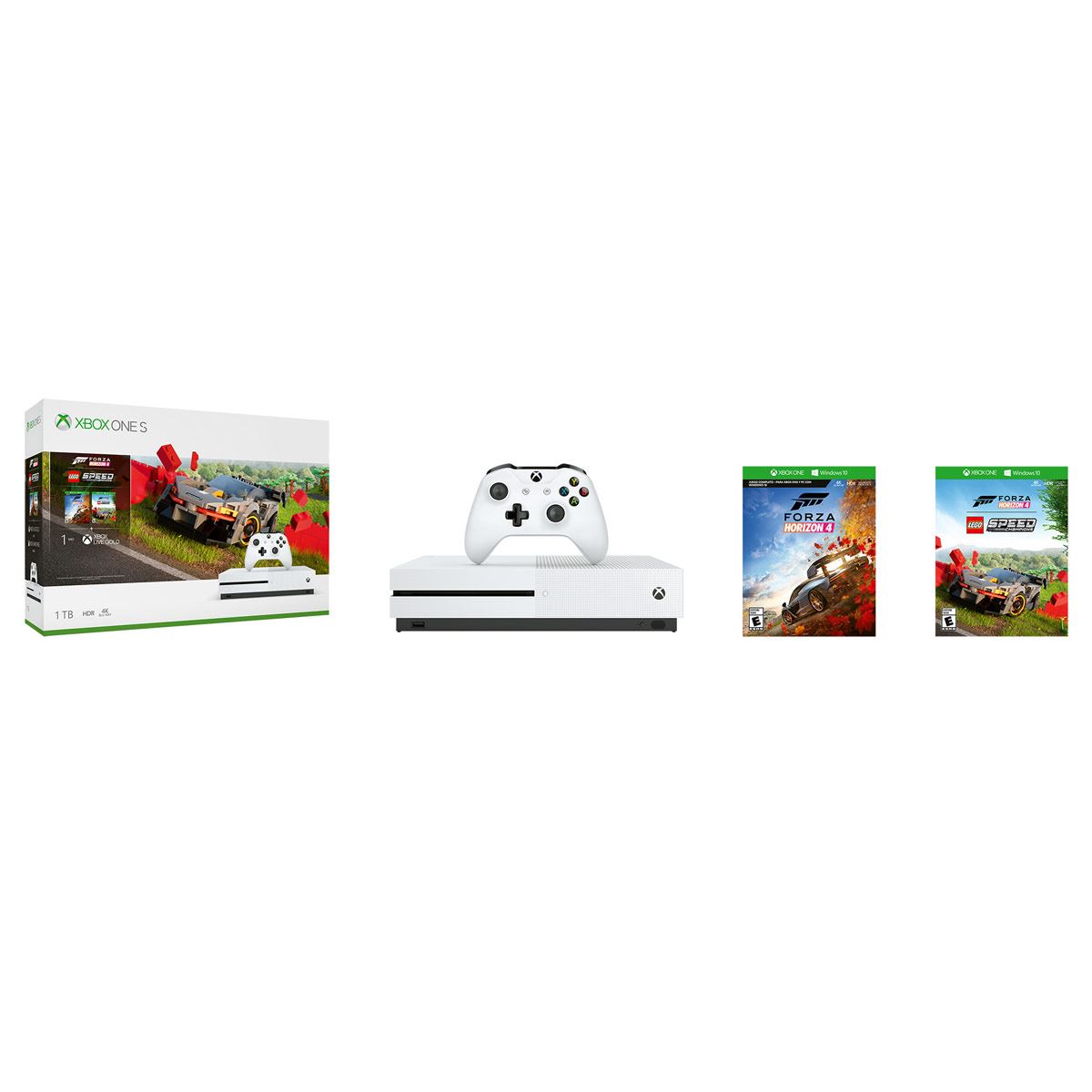 Consola Xbox One S Forza Horizon 4 y Forza Lego SC
