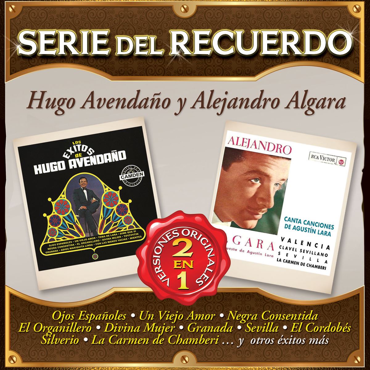 Cd Hugo Avedaño Y Alejandro Algara- Serie Del Recuerdo 2 En 1