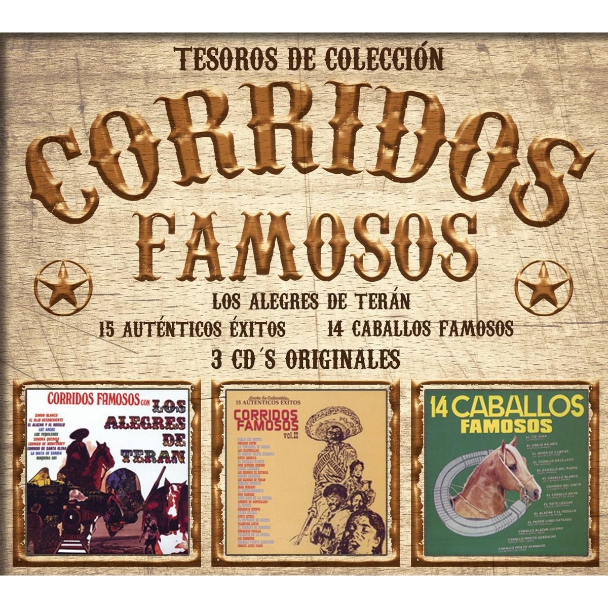CD Corridos Famosos&#58; 15 Auténticos Éxitos &#47; 14 Caballos Famosos &#47; Corridos Famosos Con Los Alegres de Terán